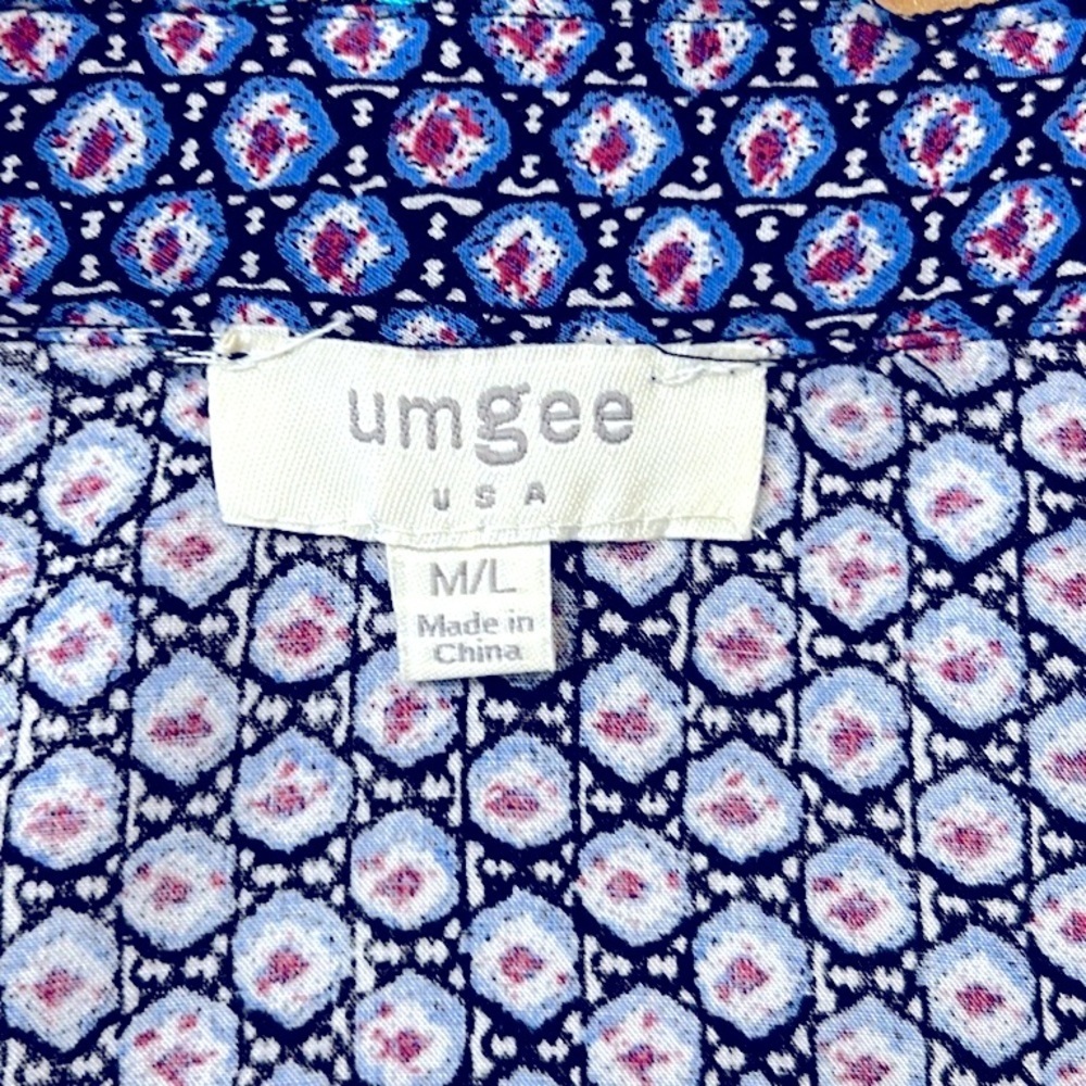 Umgee Mixed Print Tassel Detail Open Front Kimono… - image 8